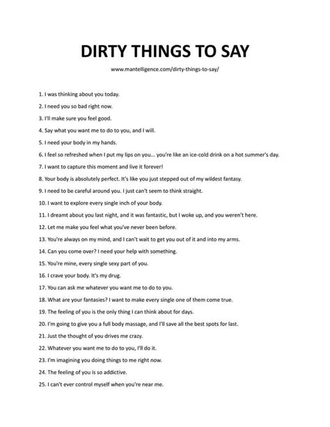 dirty talk voorbeelden|The wildest things to keep saying during sex